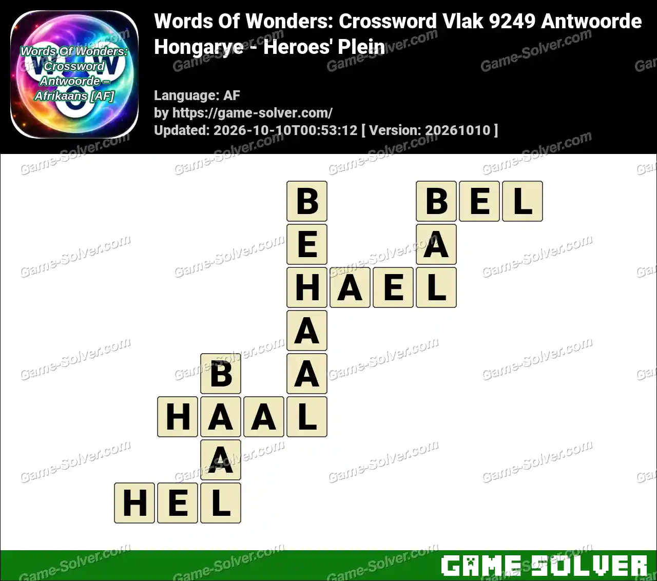 Words Of Wonders: Crossword Vlak 9249 Antwoorde – Hongarye – Heroes’ Plein